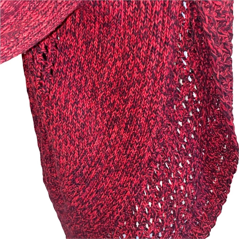 Eddie Bauer Red/Black Open Front Cardigan M - Picture 5 of 14